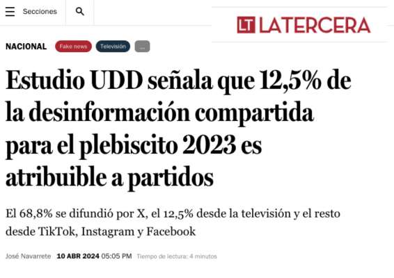 El Observatorio en la prensa: medio publicó hallazgos del equipo chileno que estudió la desinformación en el plebiscito de 2023
